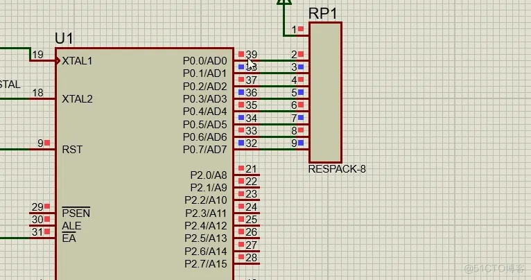 Proteus 8 C51单片机仿真_新建程序模板_51单片机仿真_14